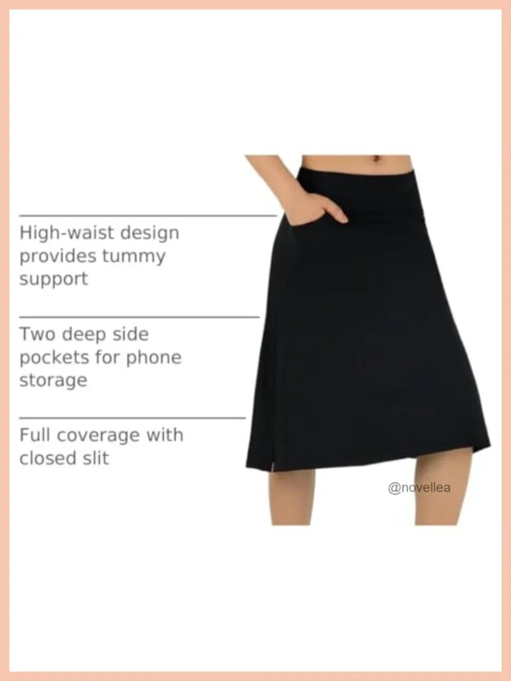 Women's Knee Length Skorts with Pockets Athletic Skirt Tennis Golf
